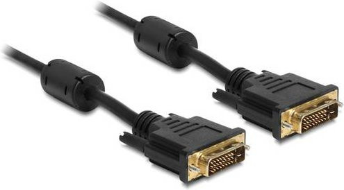 Delock DVI-D Anschlusskabel 24+1pol. Schwarz 2m doppelt geschirmt mit vergoldeten Kontakten - Bild 1