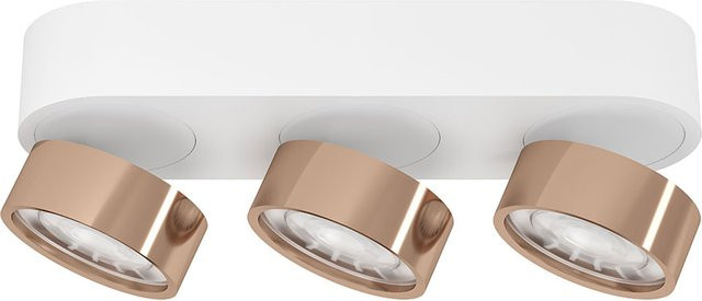 LUX-IT Swing 75 Round LED-Deckenstrahler 3-flammig in Weiß und Kupfer mit warmweißem Licht (3000K) - Bild 1