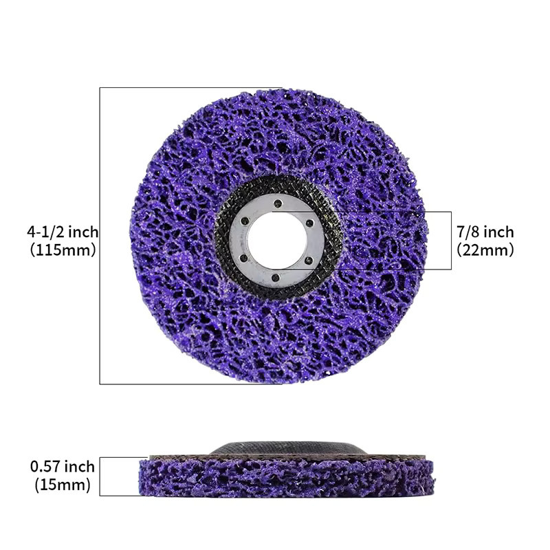 TQLQ Schleifscheibe Flap Disc Korallen Disc zum Entfernen von Rost und Reinigung für Winkelschleifer, Farbe: Lila, Durchmesser: 75 mm - Bild 6