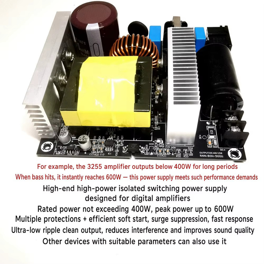 HpLive Hochleistungs-Isolier-DC-Netzteil 48V 600W Schaltnetzteil für Verstärker in Grau und Multicolour - Bild 5