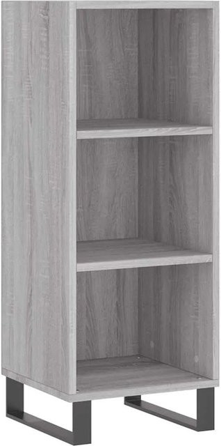 vidaXL Sideboard in Grau Sonoma, klassisches Design aus Holzwerkstoff und Metall, B/T/H: 34,5 x 32,5 x 90 cm - Bild 1