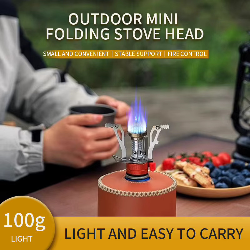 RESISTLAND Ultraleichter Gaskocher aus Aluminiumlegierung in Silber für Camping und Outdoor - Bild 2