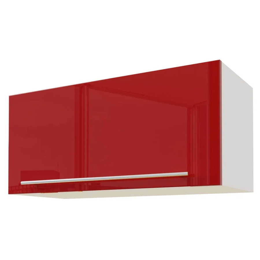 Feldmann-Wohnen Klapphängeschrank Brerra W4B/80 in Weiß und Karminrot Hochglanz mit Blum Aventos Klappenbeschlag, B/T/H: 80 x 32,5 x 36 cm - Bild 2