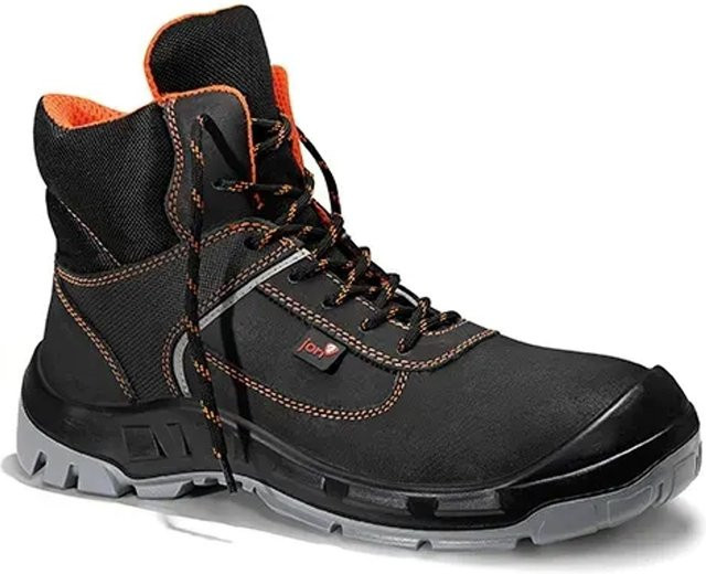Jori Sicherheitsschnürstiefel JoColour S3 in Orange/Schwarz aus Leder Gr. 37 - Bild 1