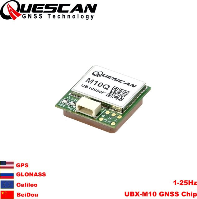QUESCAN M10Q Drohnen-FPV GPS GNSS Modul mit Galileo BeiDou GLONASS Empfänger für INAV AP PIX BF RC Flugzeuge und NMEA UBX Protokoll - Bild 1