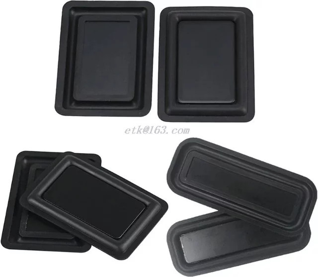 2er-Set Passive Bass-Radiatoren Gummi-Vibrationsmembran für Lautsprecher in Schwarz - Bild 1