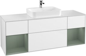 V&B Waschtischunterschrank Finion in Weiß lackiert, B/T/H: 160 x 60 x 50,1 cm - Bild 1