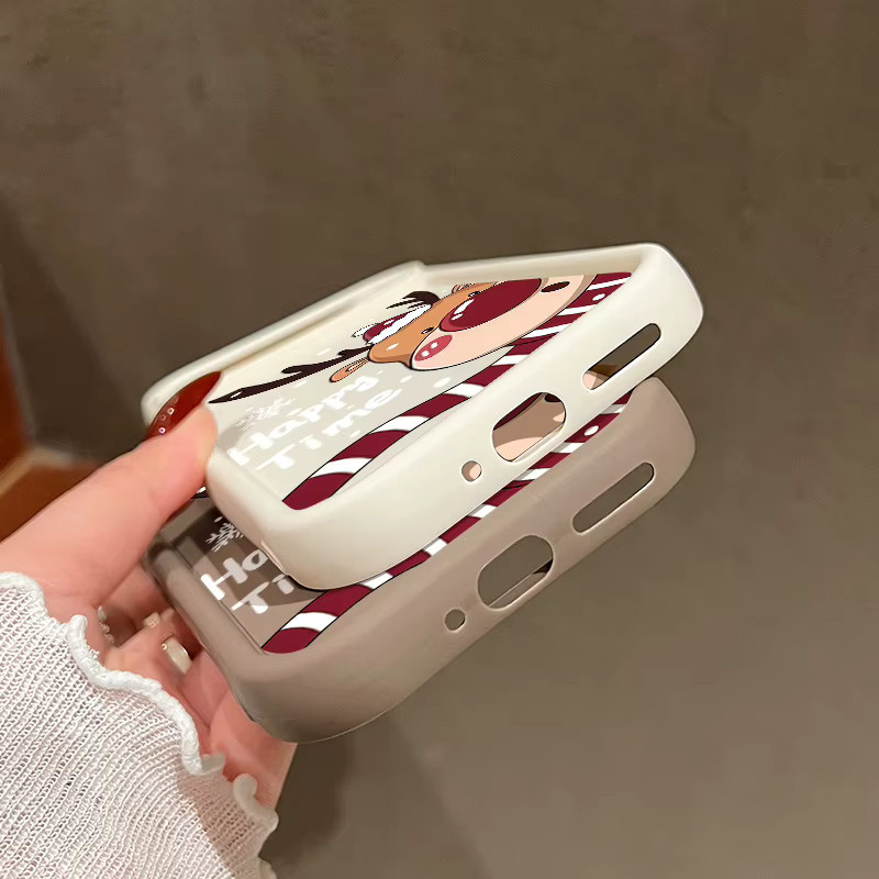 Stoßfeste Silikon Handyhülle mit Weihnachtshirsch-Muster für Google Pixel 7 Pro, 8 Pro, 9 Pro XL, Farbe: Rot/Mehrfarbig - Bild 2