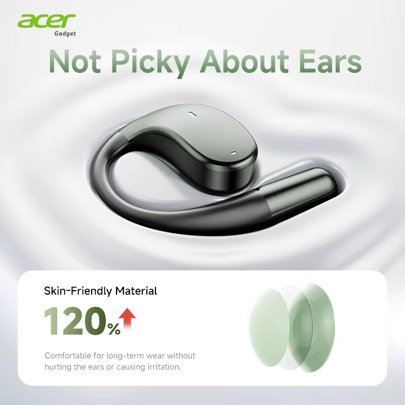 Acer Ohr550 Open-Type Wireless Bluetooth-Kopfhörer mit Ohrbügel-Design für Sport, Laufen und Radfahren, 3D-Sound und Geräuschunterdrückung für Anrufe - Bild 2