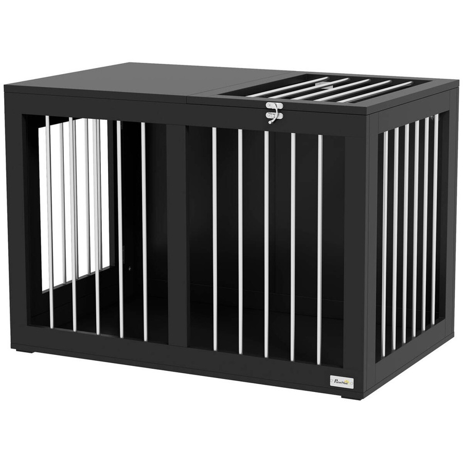 PawHut Hunde-Zubehör in Schwarz mit erhöhtem Boden aus Polypropylen, B/H/L: 50 x 80 x 56,5 cm - Bild 3