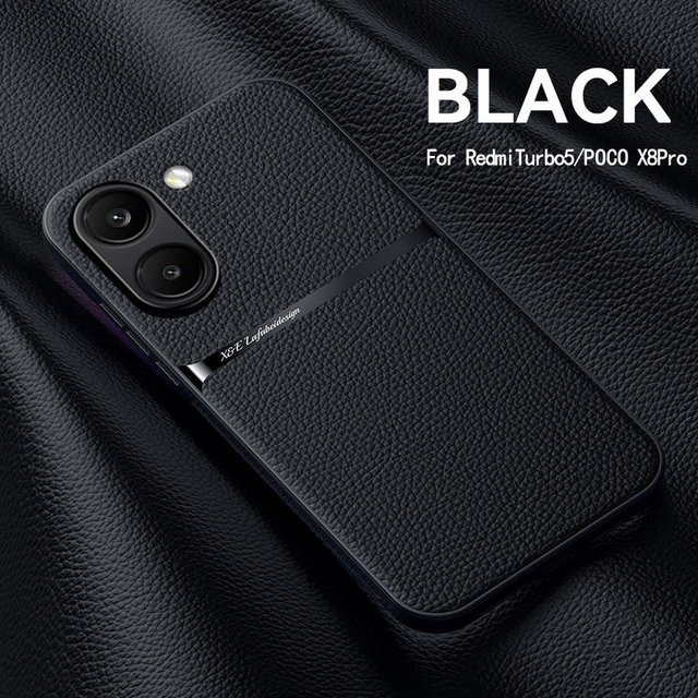 ELVEV Magnetische PU-Leder Hülle für Xiaomi POCO X8 Pro und POCO X8 Pro Max mit TPU-Rand, Ultradünn und Sturzsicher, inklusive Kameraschutzabdeckung - Bild 1