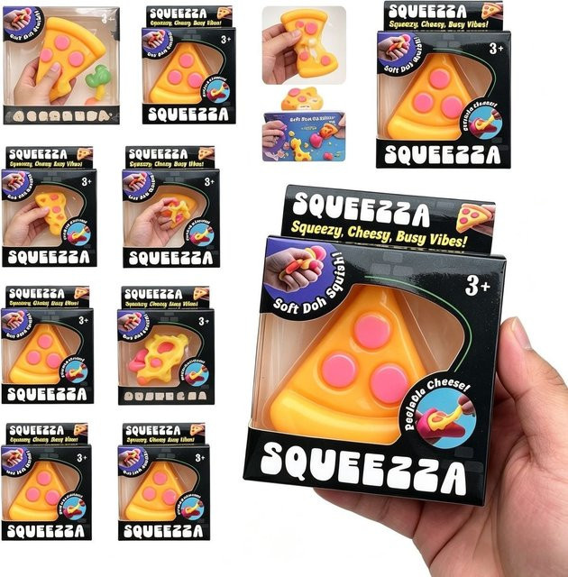 Needoh Pizza, Quetsch- und Dekompressionsspielzeug, mit Box - Bild 1