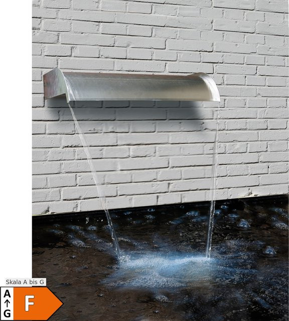 Ubbink Wasserfall Nevada 60 LED aus Edelstahl Inox 304 mit Trafo 12 V und 35 LEDs - Bild 2