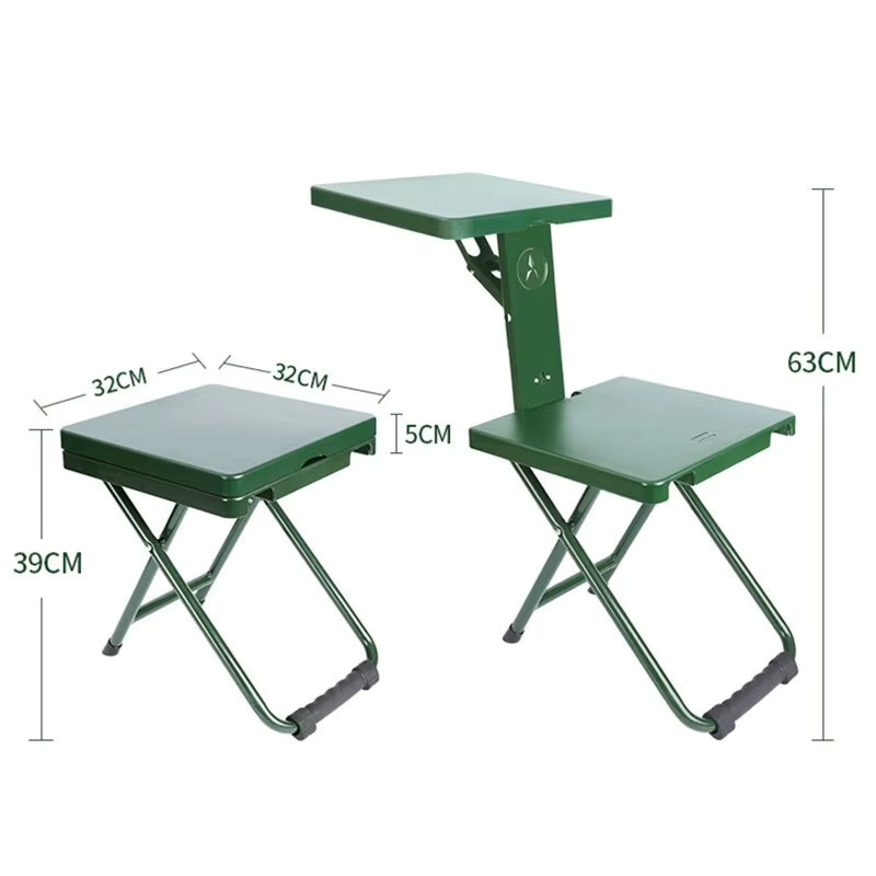 Maza Multifunktionaler Outdoor-Klapphocker aus Aluminium, Tragbarer Camping- und Angelstuhl in Blau oder Grün - Bild 3