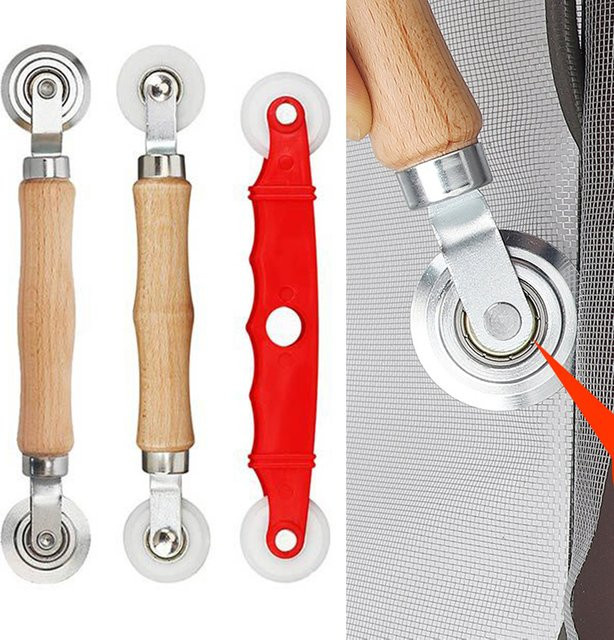 VIBRATITE Bildschirm-Installationswerkzeug Handkurbel-Roller für Fliegengitter und Fenster-Fliegengitter-Presswalze - Bild 1