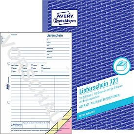 Avery Zweckform Lieferschein Nr. 721 in Weiß, Gelb und Pink - Bild 1