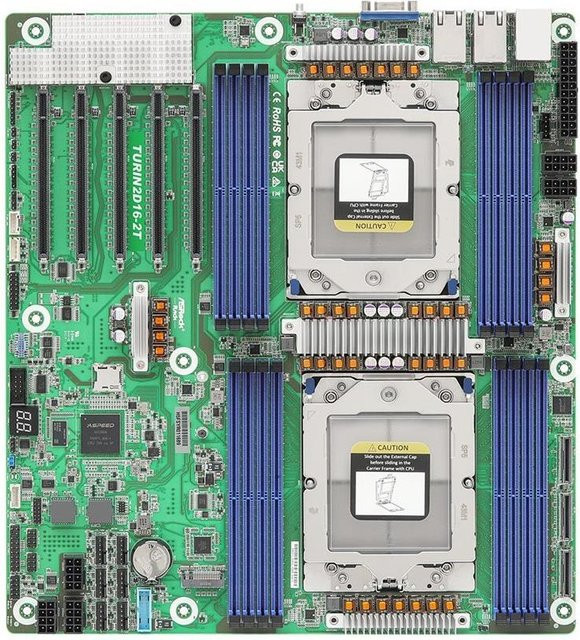ASRock Rack TURIN2D16-2T Server-Mainboard SSI EEB mit AMD EPYC SP5, 512 GB DDR5 und 2x 10GbE - Bild 1