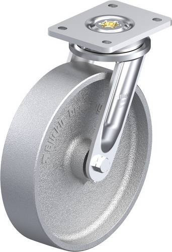 Blickle Lenkrolle LO-G 250G in Silber und Grau mit 250 mm Rad-Durchmesser und einer Tragfähigkeit von max. 1200 kg - Bild 1