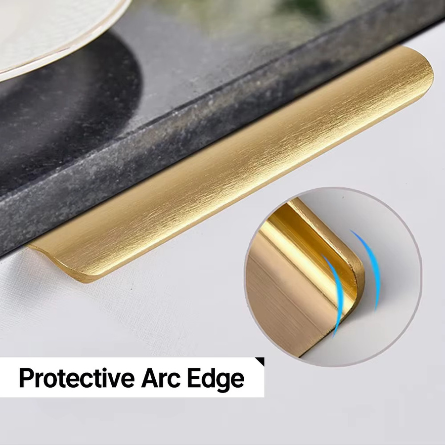 TANASAHA Flush Pull Möbelgriff aus Aluminiumlegierung in Weiß für Küchenschränke und Schubladen - Bild 2