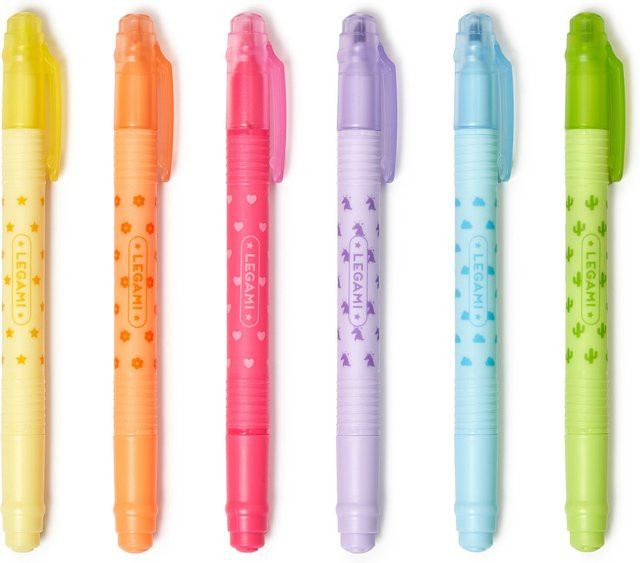 Legami Löschbares Textmarker-Set in Multicolor, 6 Stück - Bild 1