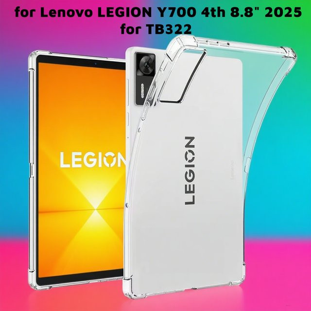 Transparente Silikon Hülle für Lenovo Legion Y700 4 (2025) mit weicher TPU-Airbag-Abdeckung für das 8,8 Zoll Tablet TB322FC - Bild 1