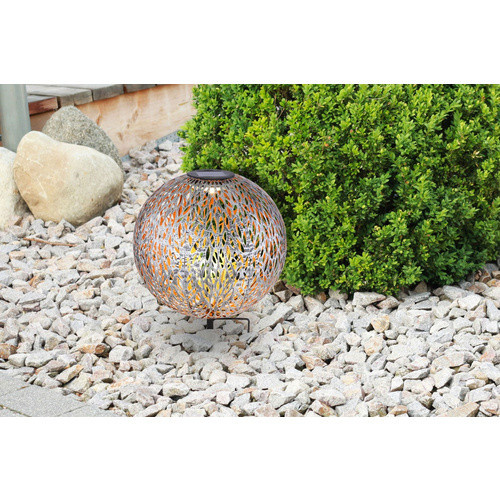 Globo Lighting Solarleuchte LED aus Metall in Silber und Grau mit Erdspieß für den Garten - Bild 2