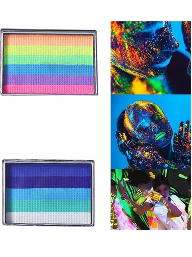 BSIMONE UV-Leuchtfarbe für Gesicht und Körper, regenbogenfarben, Unisex - Bild 6