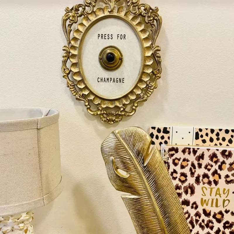 Vintage Türklingel aus Metall in Gold für eine ästhetische Dekoration zum Aufhängen - Bild 4
