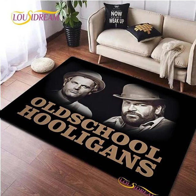 Bud Spencer & Terence Hill Bereichsteppich Karpetti Rutschfeste Bodenmatte aus Polyester, Grau/Mehrfarbig, B/T: 40 x 60 cm - Bild 1