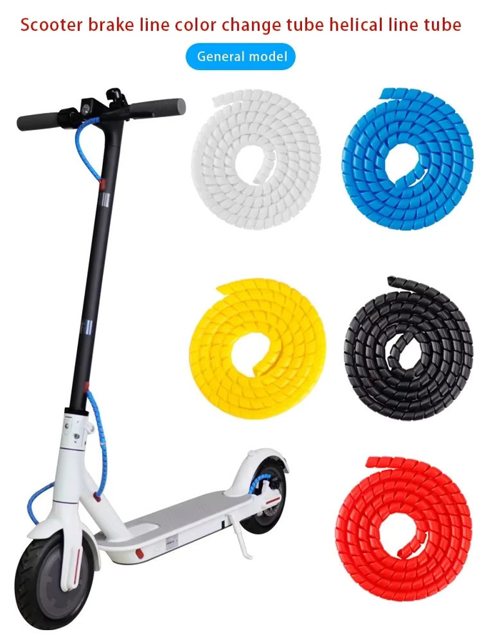 Kabelschutz Schlauchwickel Zubehör für Ninebot ZT3 Pro Max G3, Kukirin G2, INOKIM OXO und Xiaomi Mi5 Mi6 Scooter in Blau und Multicolour, 1 m - Bild 1