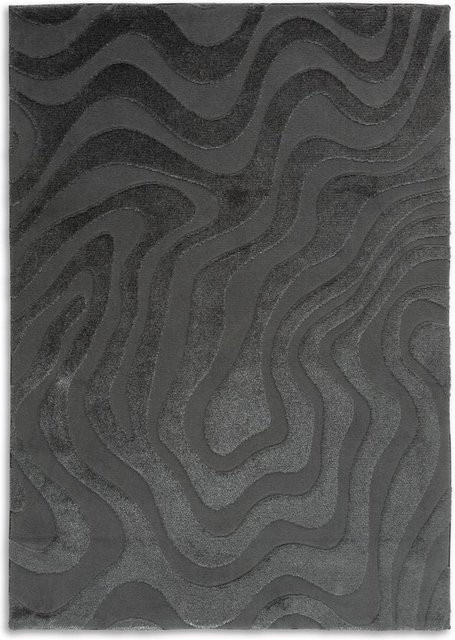 Moderner Teppich SCHÖNER WOHNEN BLAZE in Grau und Anthrazit mit abstraktem Design aus Polyester - Bild 1