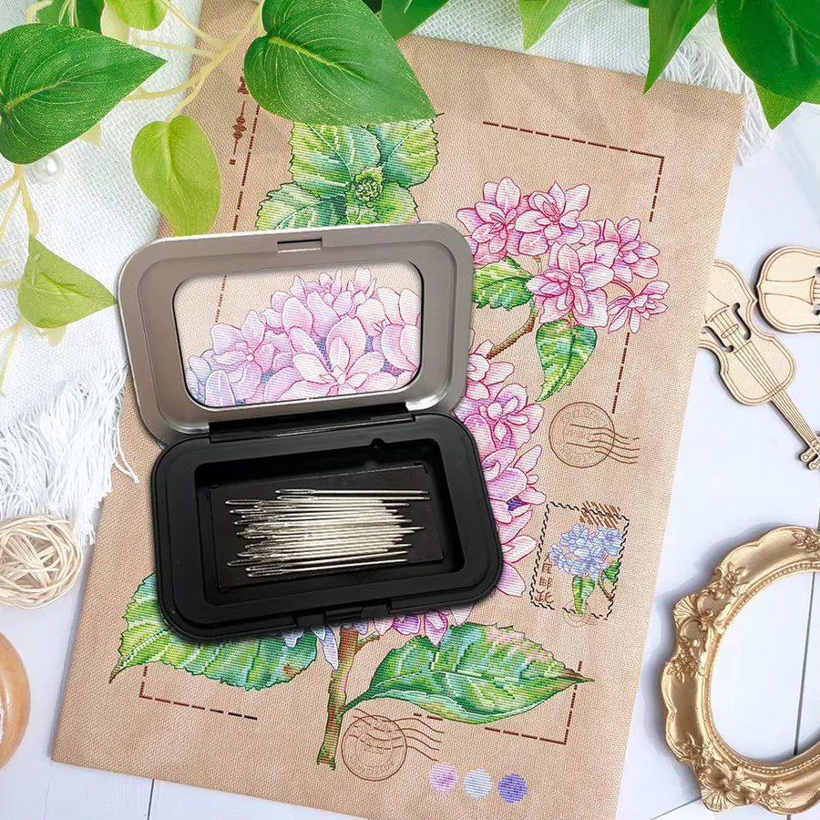 Magnetische Nadelbox aus Kunststoff für Sticknadeln und Nähzubehör - Bild 2
