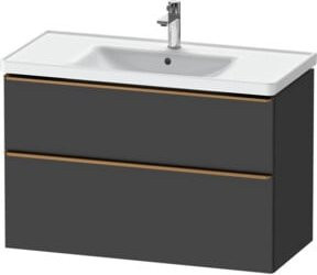 Duravit Waschtischunterschrank D-Neo Wandhängend Grau Matt B: 98,4 cm, T: 45,2 cm, H: 62,5 cm - Bild 1