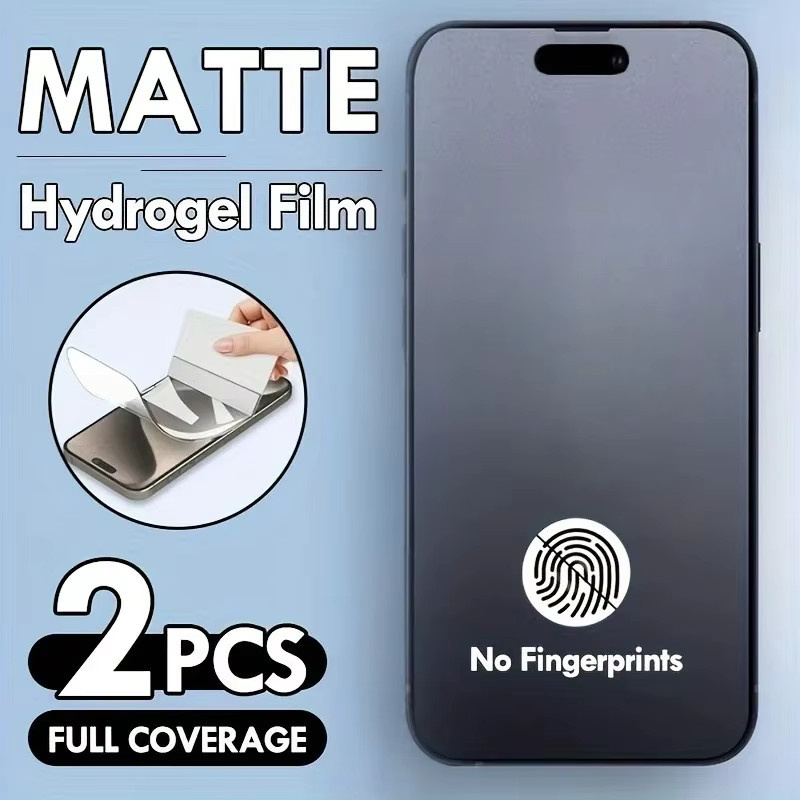 2 Stück Matte Full Cover Hydrogel Displayschutzfolie für iPhone 17 16 15 14 13 12 Pro Max Plus XS XR - Bild 6