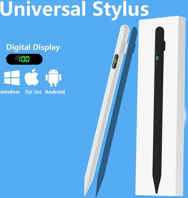 Wiederaufladbarer Eingabestift mit Neigungsempfindlichkeit in Weiß für Samsung Galaxy Tab A9 A9+ S9 FE FE+ S9+ S8+ S7 S7 FE S6 Lite A7 A8 A7 Lite und iPad - Bild 1