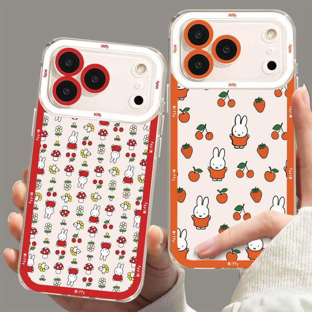 Miffy Handyhülle für iPhone 11 12 13 14 15 16 17 Pro Max Plus Transparent - Bild 1