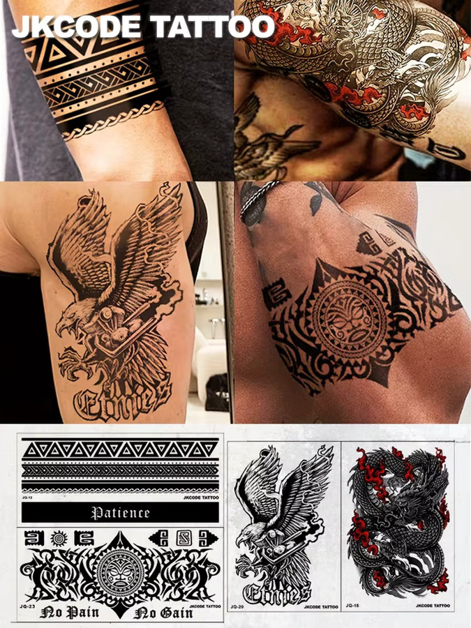JKCODE TATTOO Tattoo-Set, 4-teilig, Unisex, Schwarz - Bild 5