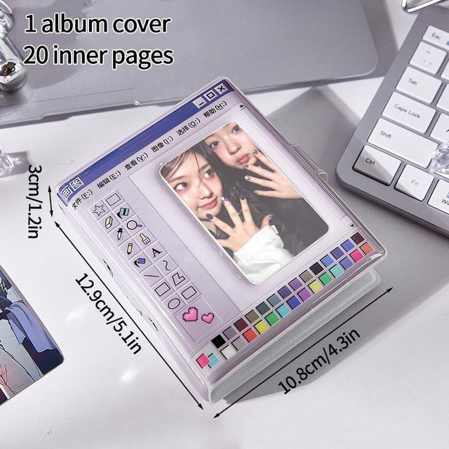 Yiran toy 1 Kpop Fotokarten Ordner mit 4/8/9 Fächern, transparentes Fotoalbum zur Aufbewahrung von Idol Karten - Bild 1