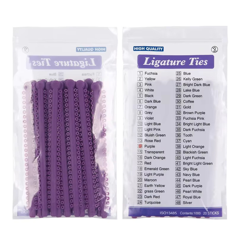 INSEX Kieferorthopädische Farbige Ligaturen O-Ringe, 20 Stück, Unisex - Bild 3