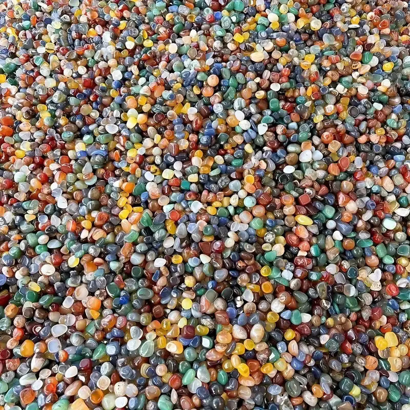 Bunte Achat-Kristall-Kieselsteine von sisterstone als natürliche Dekoration für Aquarien und Luftpflanzen, 100 g - Bild 3