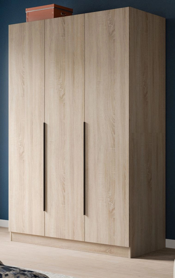 3-türiger Kleiderschrank Swan in Sonoma Eiche, Breite: 120 cm, Höhe: 181 cm - Bild 1