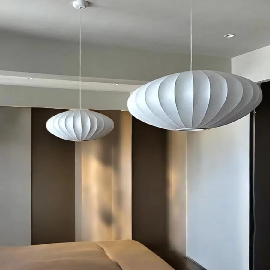 Joyinled Moderner Wabi-Sabi Seiden-Kronleuchter mit integriertem LED für Wohnzimmer und Restaurant - Bild 4
