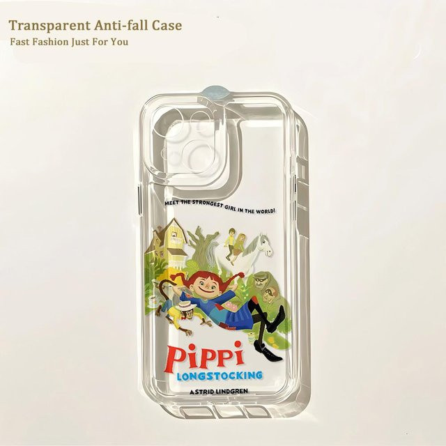 Handyhülle mit Pippi Langstrumpf Motiv von mart46 für iPhone 17 16 15 14 13 12 11 Pro Max Plus Air mit transparenter Rückseite - Bild 1