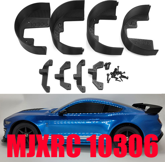 MJXRC Vordere und hintere Kotflügel, 1:10, Zubehör, Schwarz, Kunststoff - Bild 1