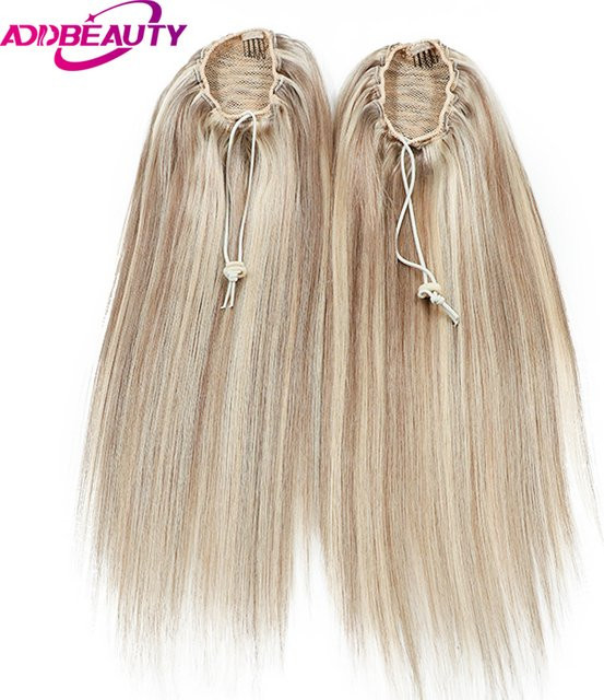 Addbeauty Pferdeschwanz Echthaar, glatt, Ombre-Blond, Damen - Bild 1