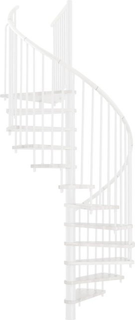 Minka Spindeltreppe Spiral Effect in Weiß mit einem Durchmesser von 140 cm für eine Raumhöhe bis 305 cm - Bild 1