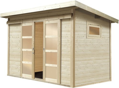 Wolff Finnhaus Gartenhaus Pulti ST aus Holz in Beige, B/H/T: 340 x 228 x 240 cm - Bild 1