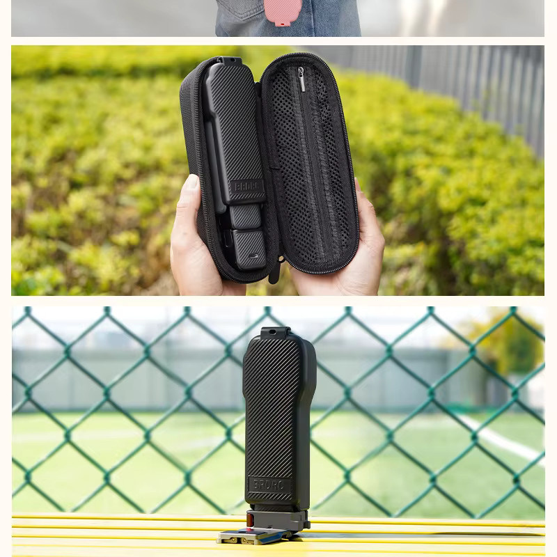 DJI OSMO Pocket 3 Schutzhülle in Schwarz mit Objektiv-Displayschutzfolie und Anti-Fall-Abdeckung inklusive Schnellverschluss-Shell - Bild 4