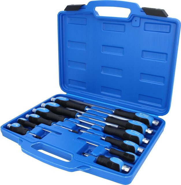 KS TOOLS Schraubendreher-Satz mit Schlagkappe, 12-teilig, Blau - Bild 1