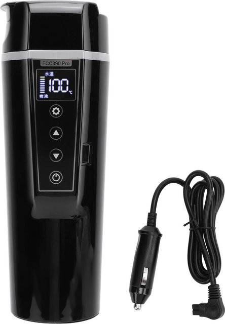 CosyHome Elektrischer Autokessel 12V Tragbarer Wasserkocher mit Touch-Display und einstellbarer Temperatur in Schwarz - Bild 1